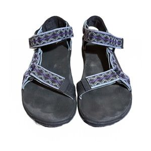 Teva Men's Hiking Water Sport Sandals Black / Purple Aztec Tribal Size 9